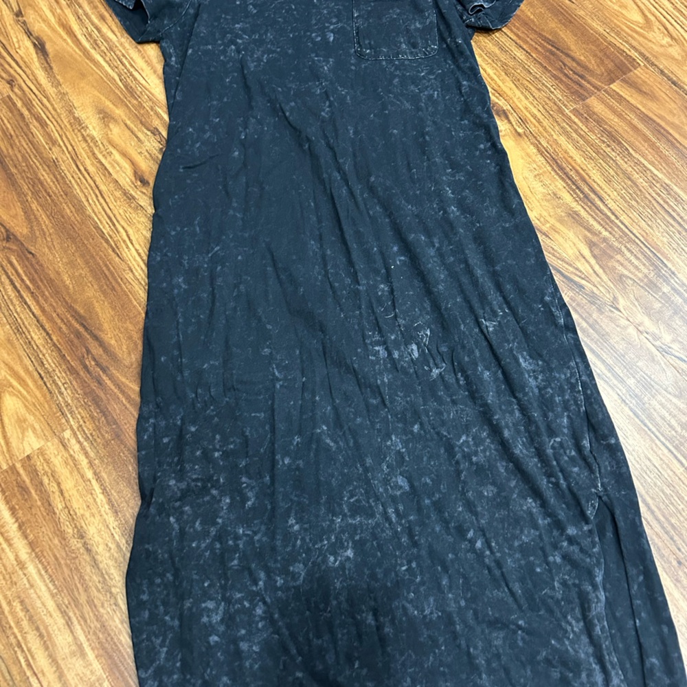 Black Maxi Dress w/ Slits & Pocket